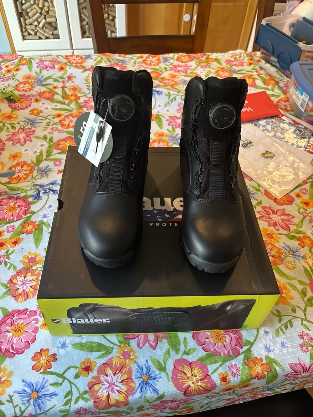 Blauer Women’s Black Combat Moto Boots with Dial Lacing